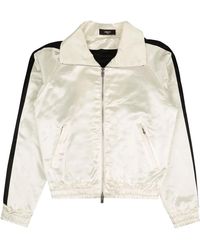 Amiri - Full Zip Satin Track Jacket Mjt001 111 Whit" - Lyst