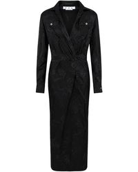 Off-White c/o Virgil Abloh - Sky Jacquard Satin Twist Dress 1647597291817477" - Lyst