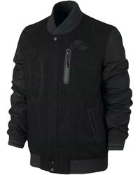Nike - Air Destroyer Letterman Wool Championship Jacket 860089 010" - Lyst