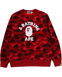 A Bathing Ape - Color Camo College Crewneck Sweater Camo" 001Swm301008M- - Lyst