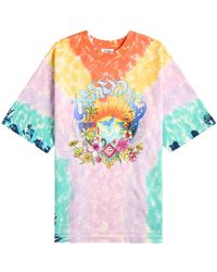 CASABLANCA - Printed Oversized Tie Dye Surf Trip T-Shirt "Multi" Ms25 Jts 027 01" - Lyst