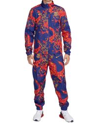 Nike - Fc Barcelona Soccer Woven Tracksuit "Deep Royal/Deep Royal/University/University" Fj5565 455" - Lyst
