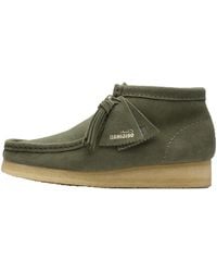 Clarks - Wallabee Boot "Khaki/ Suede" 26179160" - Lyst
