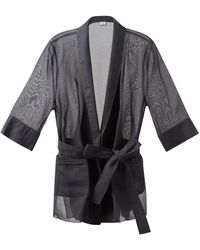 Brunello Cucinelli - Sheer Belted Deconstructed Jacket "Carbon" Brun510" - Lyst