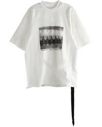 Rick Owens - Jumbo Short Sleeve T-Shirt "Milk Du01F4274 Rigep4 1109" - Lyst