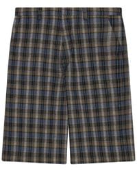 ERL - Check Woven Shorts 12P019 Gry" - Lyst