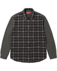 Supreme - Houndstooth Plaid Flannel Shirt "Fw23 - Lyst