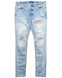 Amiri - Mx1 Suede Patch Jeans "Clay" Amgspjci" - Lyst