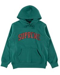 supreme sequin arc hooded sweatshirt