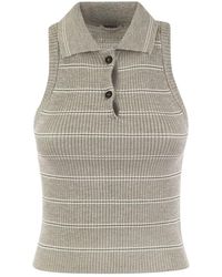 Brunello Cucinelli - Ribbed Sleeveless Sweater Panama Light" Brun1872" - Lyst