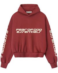 Fear Of God - Cropped Relaxed Pullover Hoodie "Crimson" 192Ho256901F" - Lyst