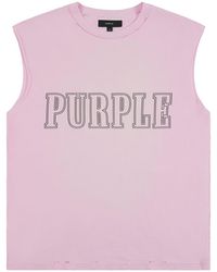 Purple Brand - Slab Wordmark Sleeveless T-Shirt P103 Tjpp826" - Lyst