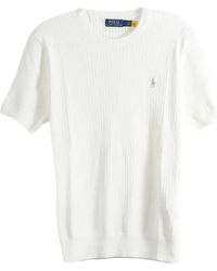 Polo Ralph Lauren - Ribbed Knit Embroidered Logo Shirt "Deckwash" 710B13892007" - Lyst