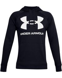 Under Armour - Rival Fleece Big Logo Hoody Onyx" 1357093 001" - Lyst