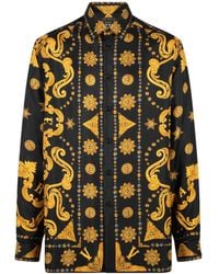 Versace - Printed Button Down Shirt - Lyst