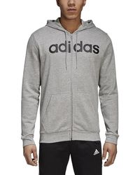 adidas - Essentials Camo Linear Full Zip Hoodie Dm3131" - Lyst