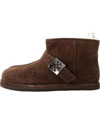 Tory Burch - Mellow Shearling Ankle Boots "Dark Cocoa 188667 200" - Lyst