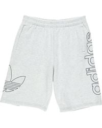 adidas - Originals French Terry Outline Short "Light Heather Collegiate" Dv3272" - Lyst