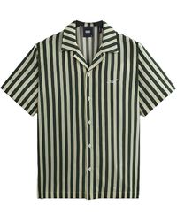Kith - Striped Thompson Camp Collar Shirt "Agate" 18" - Lyst