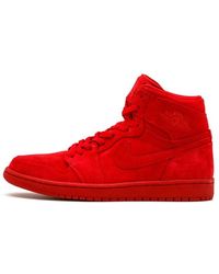 Nike - Air 1 Retro High "red Suede" Shoes - Lyst
