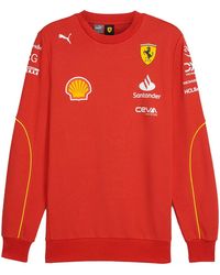 PUMA - Sf Scuderia Ferrari Team Crew Neck Sweatshirt 763599 01" - Lyst