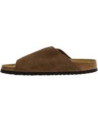 Birkenstock - Solana Suede Leather "Dark Tea - Lyst