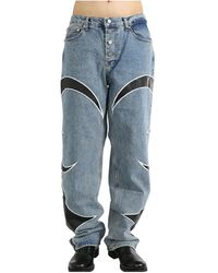 THUG CLUB - Tc Leather Washing Denim Pants Tc23Pt0902" - Lyst