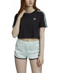 adidas - 3-Stripes Cropped T-Shirt Dv0112" - Lyst