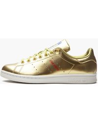 adidas - Stan Smith J "gold Metallic" Shoes - Lyst