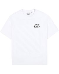 LAB C.O. OFF WHITE - Ab C/O Off- Diag Ss T-Shirt Labf26T054-Wht" - Lyst