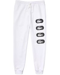 Lacoste - Crocodile Print Fleece Jogging Pants Xh7063 51 001" - Lyst