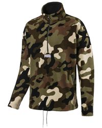 PUMA - Wild Pack Polar Fleece Aop (forest Night) Fleece - Lyst