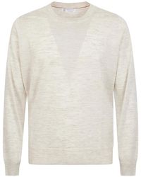 Brunello Cucinelli - Silk Linen Sweater "Light" Brun1747" - Lyst
