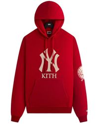 Kith - New York Yankees Plush Fleece Cropped Braxton Hood "Fame" Khm034063 678" - Lyst