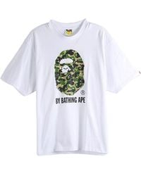 A Bathing Ape - Abc Dot Camo By Bathing Ape Relaxed Fit T-Shirt 1L80110313 Wht" - Lyst