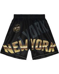 Mitchell & Ness - Big Face 4.0 Fashion Shorts "Nba Ny Knicks" Pshr1259 Nykyypppblck" - Lyst