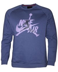Nike - Air Jumpman Classics Crewneck Sweatshirt "Sanded Star" Bv6006 557" - Lyst