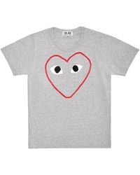 COMME DES GARÇONS PLAY - Heart Sketch Ss T-Shirt Az T266 051 1 4" - Lyst