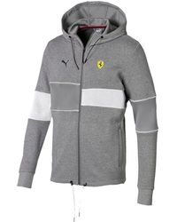 PUMA - Sf Ferrari Motorsport Hooded Sweat Jacket "Medium Heather" 577825 03" - Lyst