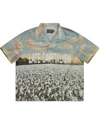 DENIM TEARS - Late Capitalism Button-Up T-Shirt Dt779" - Lyst