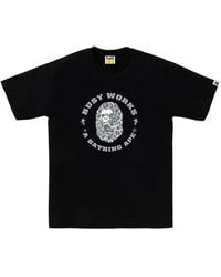 A Bathing Ape - Wild Leopard Pattern Busy Works Sta T-Shirt Camo" 001Tel801041Mblk" - Lyst