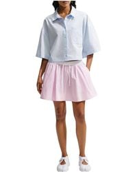 Nike - Sportswear Mid-Rise Poplin Mini Skirt "Bleached Lilac Iv4978 583" - Lyst