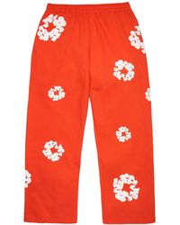 DENIM TEARS - Cotton Wreath Baggy Sweatpants "Dark" Dt619" - Lyst