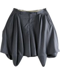 Comme des Garçons - Wide-Leg Pleated Zipper Shorts Off" Pq P011 051" - Lyst