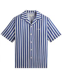 Kith - Striped Thompson Camp Collar Shirt "Current" Khm032196 412" - Lyst