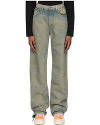 Off-White c/o Virgil Abloh - Baby Baggy Jeans "Forest" Owya046Af22Den002570026" - Lyst
