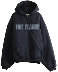 Vetements - Puffed Zip-Up Hoodie Free France Sweatshirt "Washed" Mh27Bj169B" - Lyst