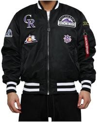 KTZ - Colorado Rockies Alpha Industries X Reversible Ma-1 Bomber Jacket Camo" Ne523" - Lyst