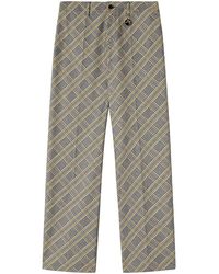 Ambush - Check Wide Leg Trousers Trousers Bmco002S24Fab0011900" - Lyst