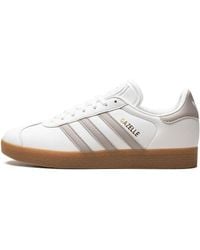 adidas - Gazelle "white Grey Gum" Shoes - Lyst
